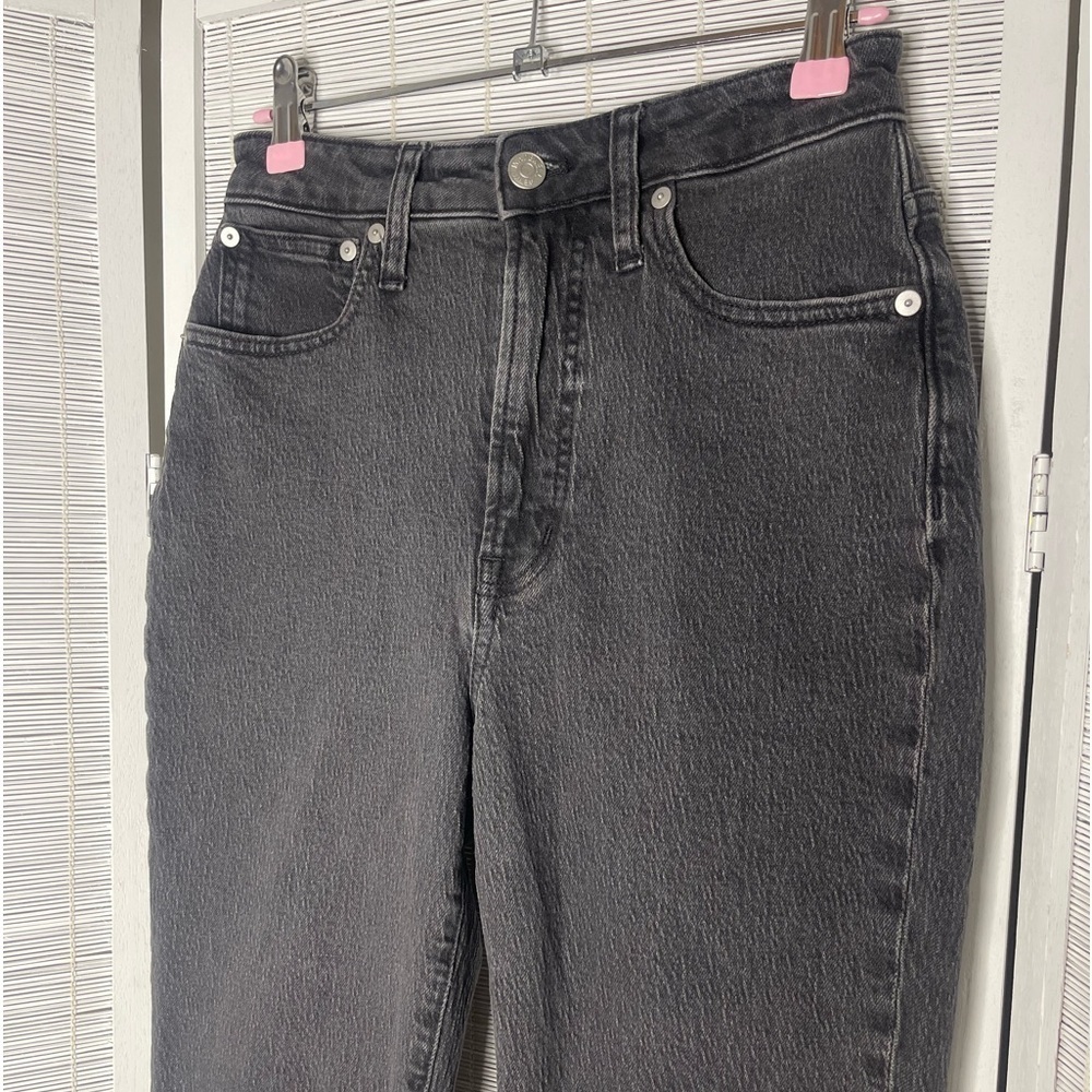 Madewell Curvy Perfect Vintage Jeans Black Gray High Rise Straight Size 25 - Picture 2 of 10